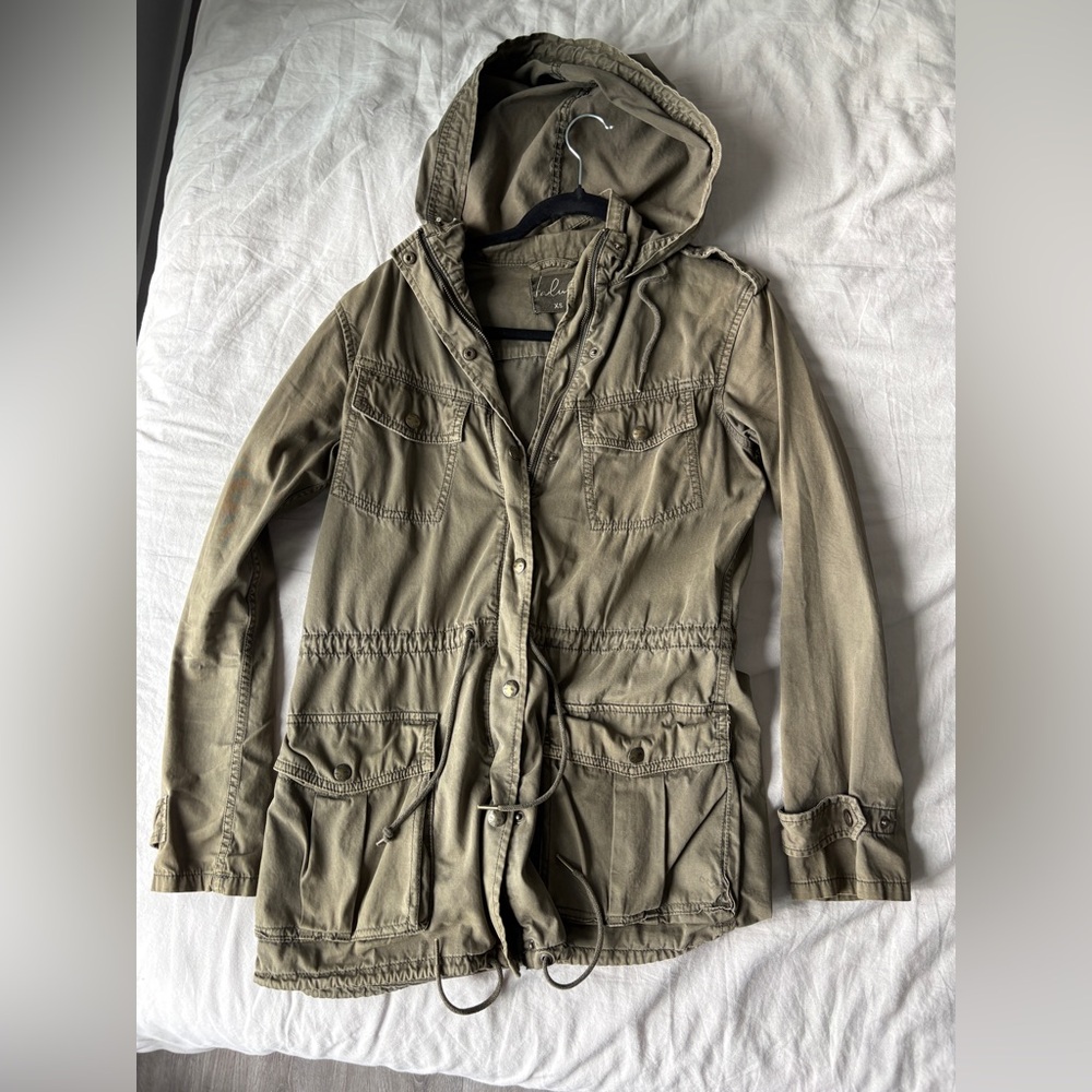Talula Olive Green Hooded Jacket
